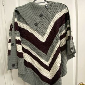 Multicolour poncho